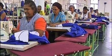 Sactwu members at work in a factory
