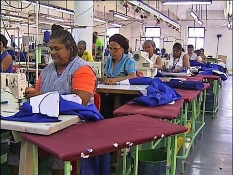 Sactwu members at work in a factory