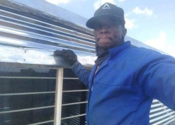 Tebogo Johane who designs and build beautiful shacks