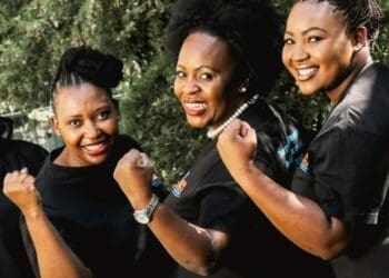 Meladi Mampane, Magauta Mphahlele, and Boitumelo Mosekare who run a successful  Ithuseng Credit Solution
