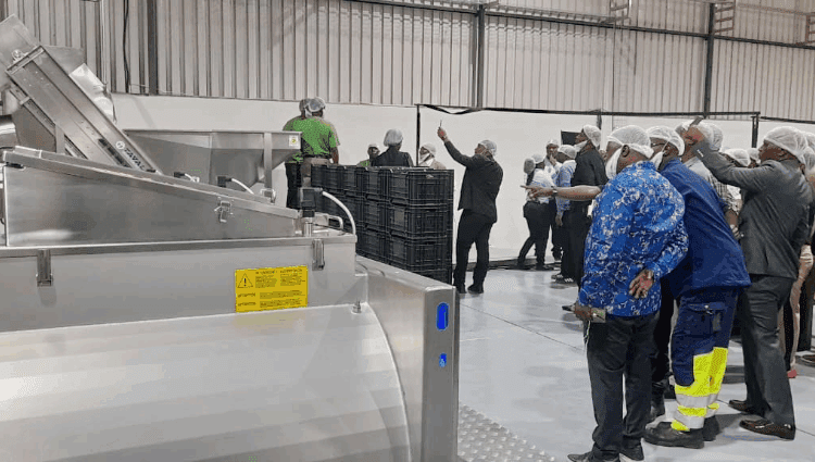 The launch of an avocado oil processing factory in a rural village.