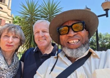 A German couple hosted by Shepherd Tourism Tours in Bloemfontein on the 10th of January 2026, showcasing the Free State as a province to go to, not a province to go through.