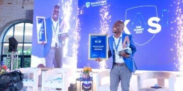 Maduwa Paint World founder Rodney Maduwa celebrates his R1 million win after being named the 2026 Standard Bank Kasi SME National Pitch Challenge winner.
Photo: Supplied