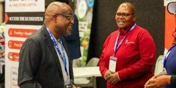 City of Joburg Executive Mayor Dada Morero interacts with attendees of the Gauteng Spaza Shop and Informal Traders Expo. Photo. City of Joburg