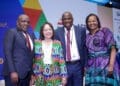 Limpopo MEC Tshitereke Matibe, Tourism Minister Patricia de Lille, Africa Tourism Partners CEO Kwakye Donkor and AfCFTA Secretariat Director Emily Mburu-Ndoria at ATLF 2026.