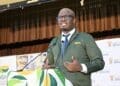 Deputy Minister of Trade, Industry and Competition Zuko Godlimpi addresses sugarcane growers during a dialogue in uMzinto, KwaZulu-Natal.