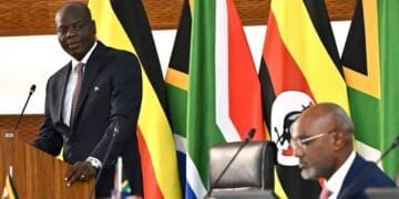 Lamola and Ayebare call for action to unlock trade and investment between South Africa and Uganda. DIRCO