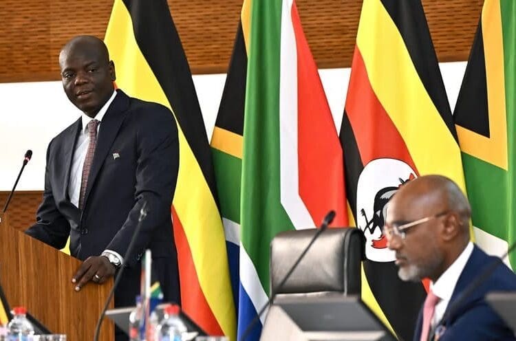 Lamola and Ayebare call for action to unlock trade and investment between South Africa and Uganda. DIRCO