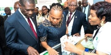 Deputy President Paul Mashatile with Limpopo Premier Dr Phophi Ramathuba and LEDET MEC Dr Tshitereke Matibe at the Limpopo Investment Conference near Polokwane on Thursday.