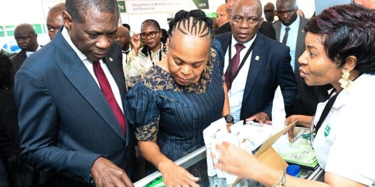 Deputy President Paul Mashatile with Limpopo Premier Dr Phophi Ramathuba and LEDET MEC Dr Tshitereke Matibe at the Limpopo Investment Conference near Polokwane on Thursday.