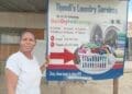 Thandi Tshabalala, who runs Thandi's Laundry & Window Cleaning Services Pty Ltd says water cuts have hit her business hard. Photo. Keletso Mkhwanazi