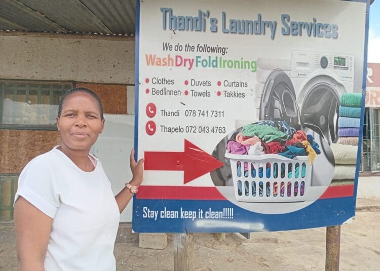 Thandi Tshabalala, who runs Thandi's Laundry & Window Cleaning Services Pty Ltd says water cuts have hit her business hard. Photo. Keletso Mkhwanazi
